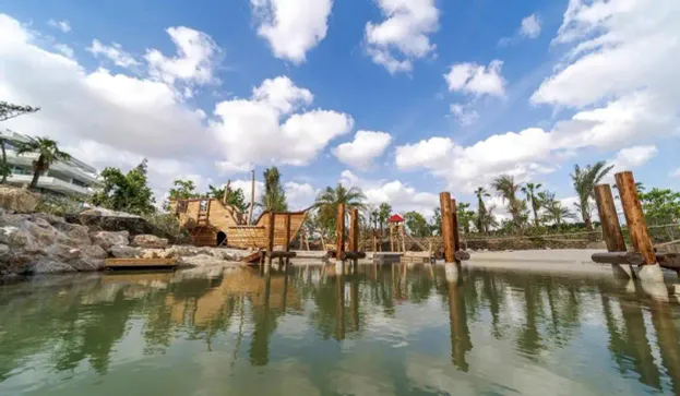 Water play area in Al Barari Playground Dubai
